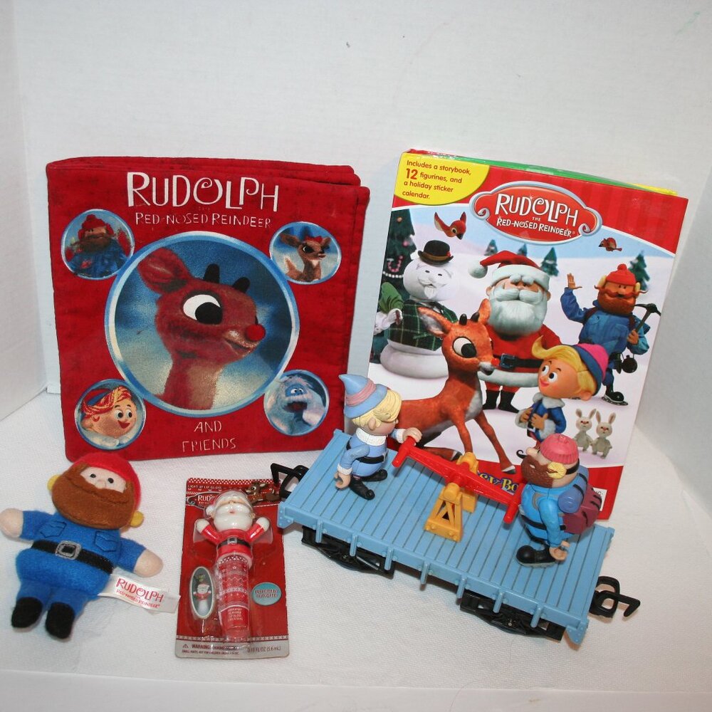 Rudolph the Red Nosed Reindeer Holiday Book / Plush / Toy Mixed Lot